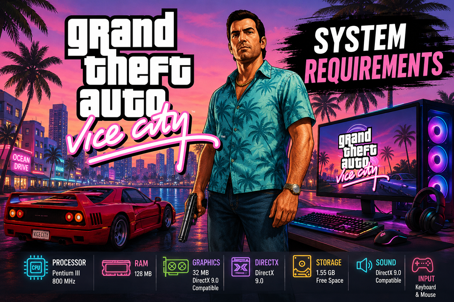 gta vice city system requirements